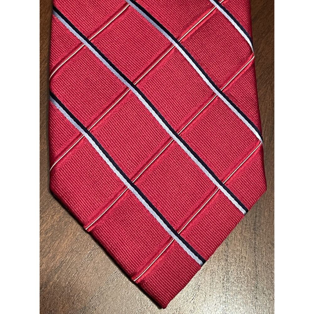 Nautica Red Black Gray 100% Silk Men’s Neck Tie Made In China